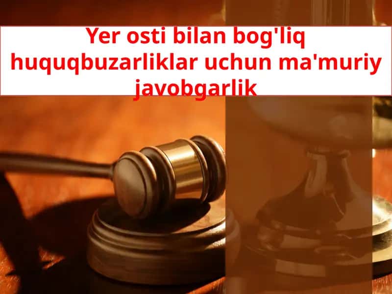 Yerostibilanbog'liqhuquqbuzarliklaruchunma'muriyjavobgarlik 1
