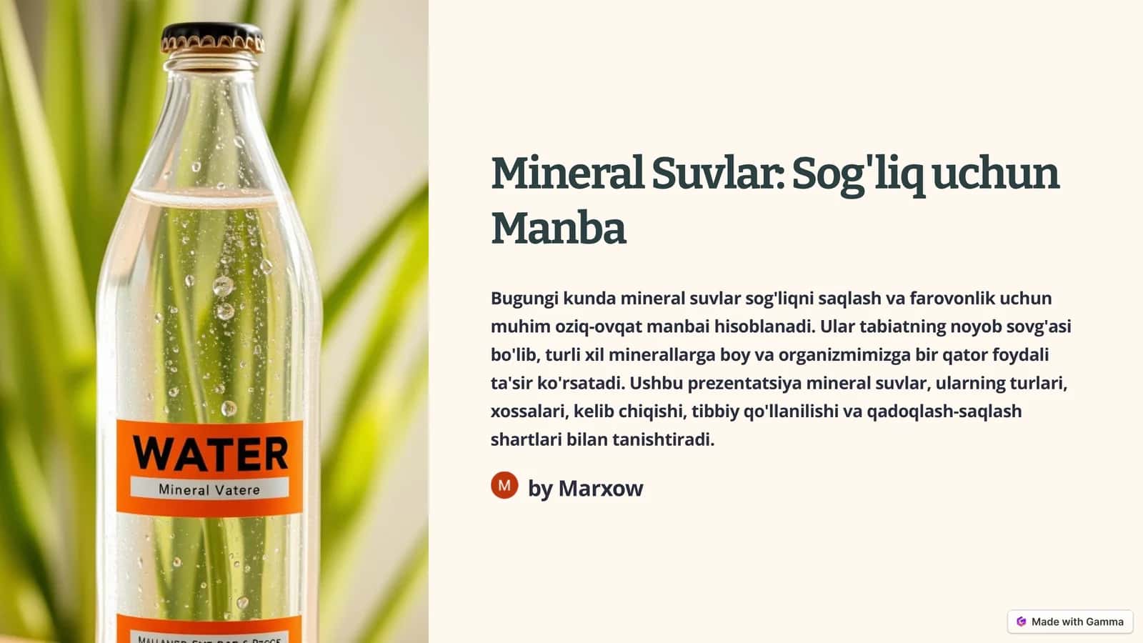 Mineral Suvlar 1