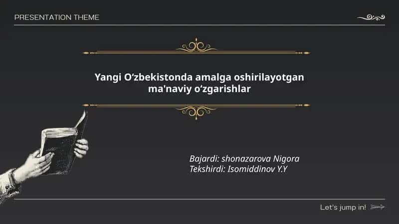 Yangi Oʻzbekistonda amalga oshirilayotgan ma'naviy oʻzgarishlar 1