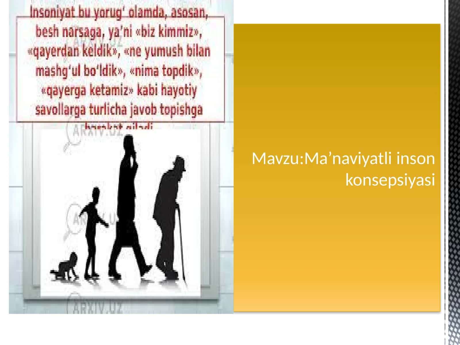 :Ma’naviyatli inson konsepsiyasi 1