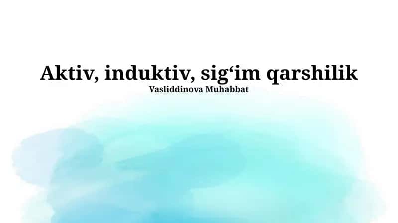 Induktiv Qarshilik 1