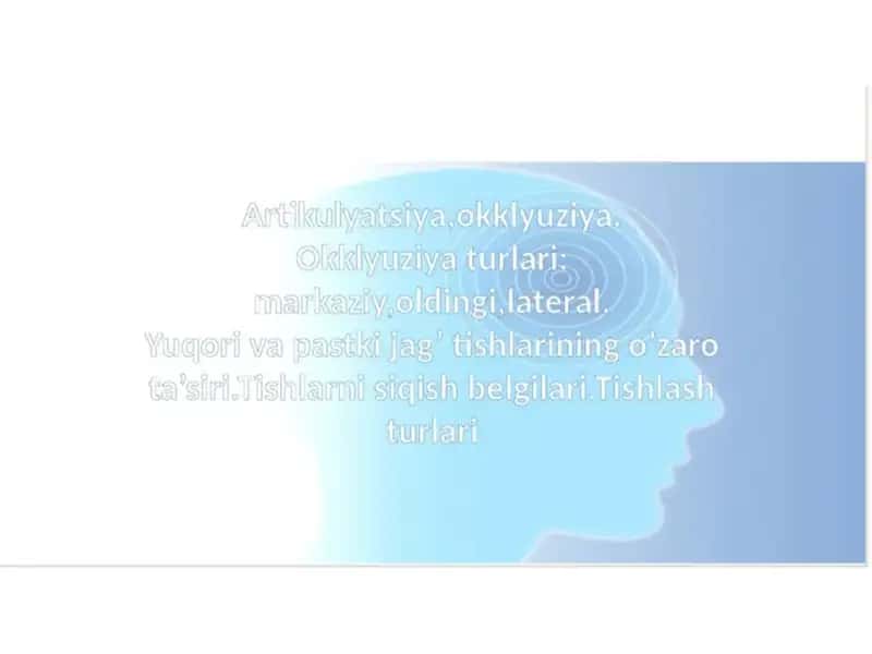 Artikulyatsiya va okklyuziya 1