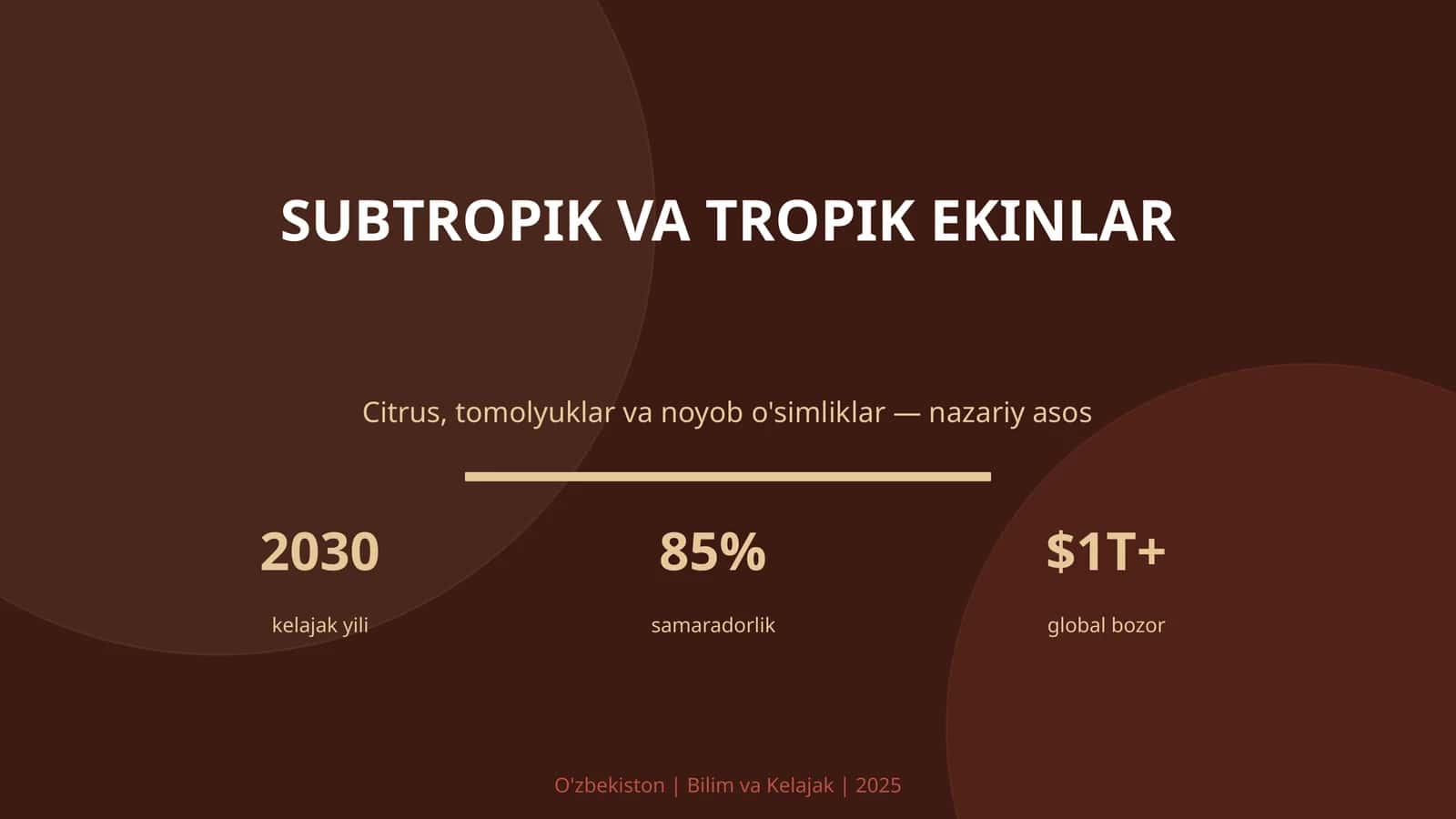 SUBTROPIK VA TROPIK EKINLAR 1