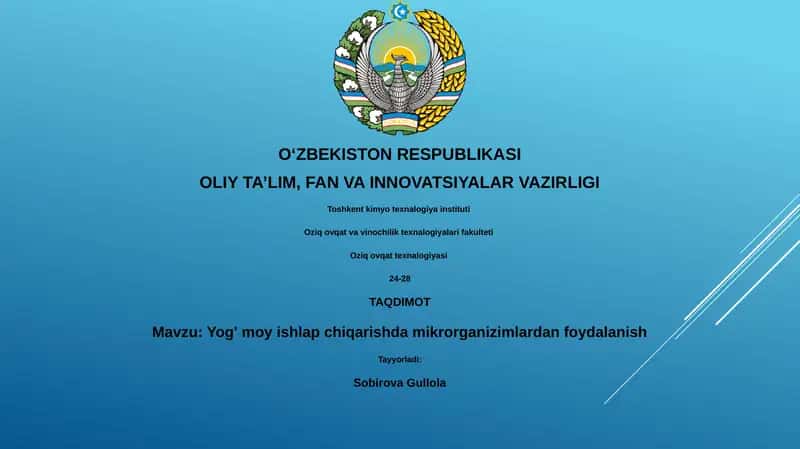 Yogurt ishlab chiqarishda mikroorganizmlardan foydalanish 1