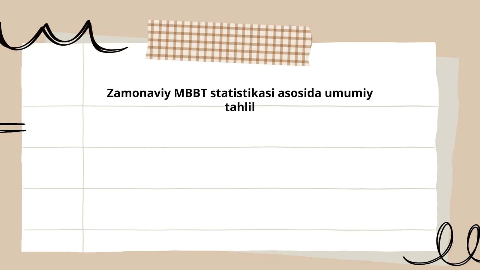 Zamonaviy MBBT statistikasi asosida umumiy tahlil 1