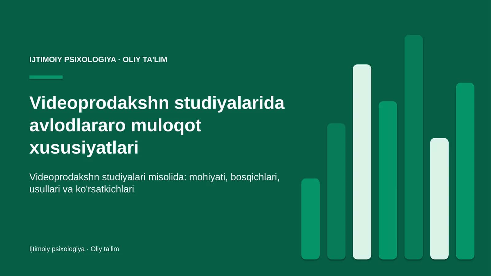 Videoprodakshn studiyalarida avlodlararo muloqot xususiyatlari 1