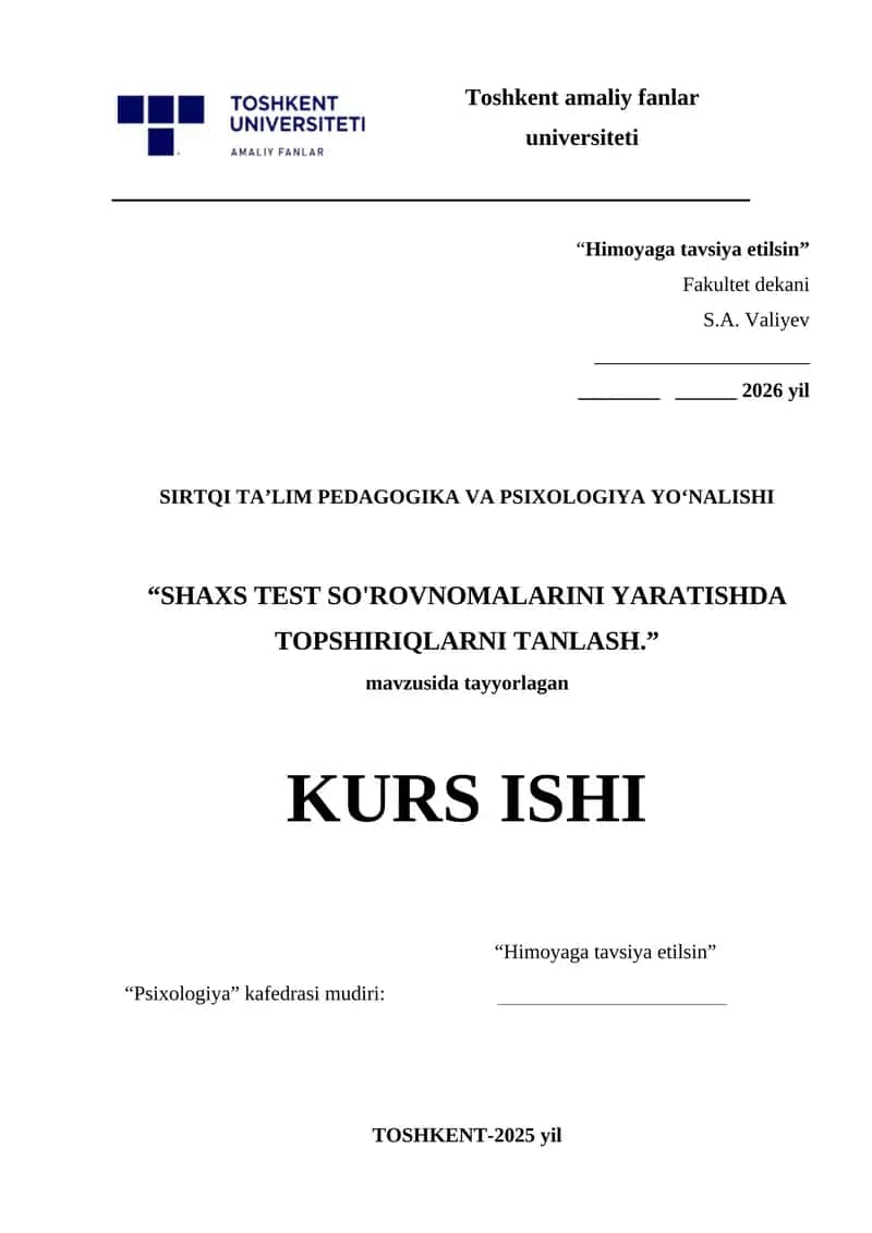 SIRTQI TA’LIM PEDAGOGIKA VA PSIXOLOGIYA YO‘NALISHI 1