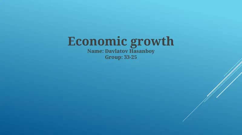 Understanding Economic Growth 1