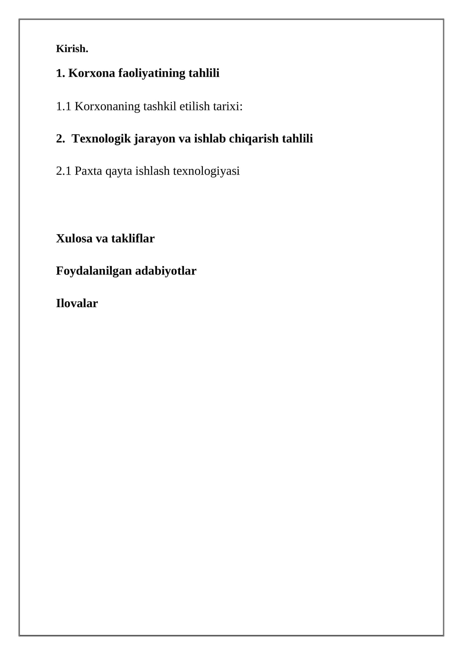 Paxta qayta ishlash texnologiyasi 1