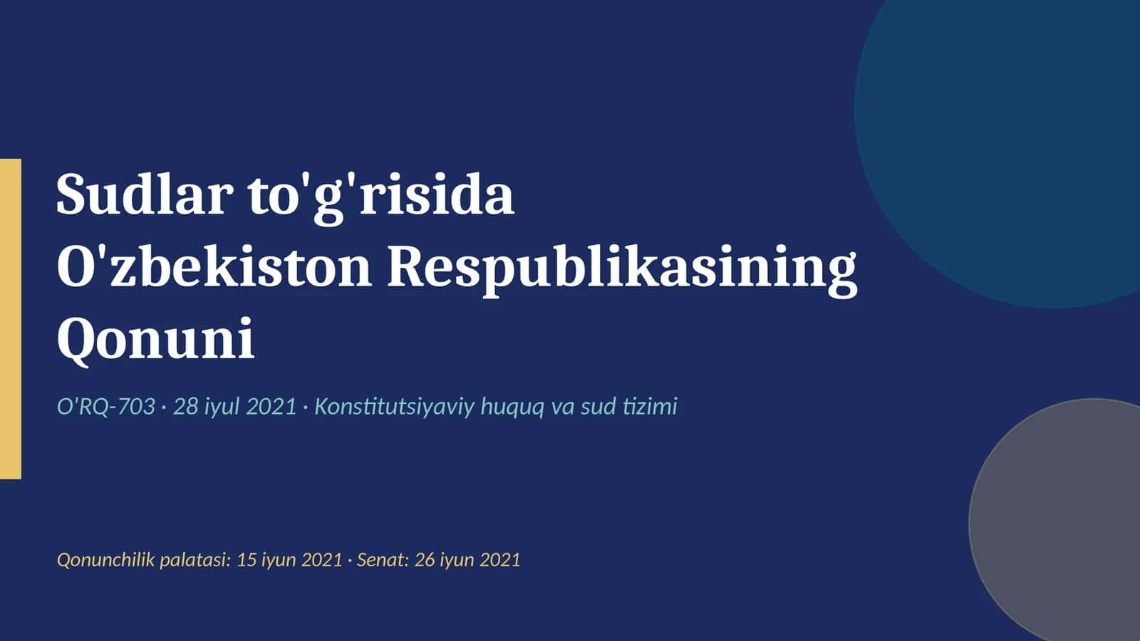 Sudlar to'g'risida 1