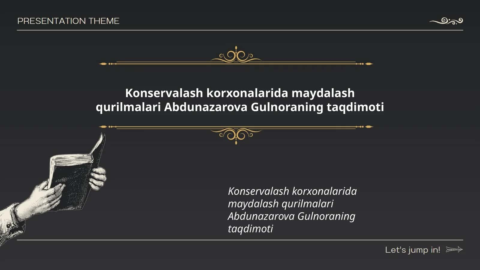 Konservalash korxonalarida maydalash qurilmalari Abdunazarova Gulnoraning taqdimoti 1