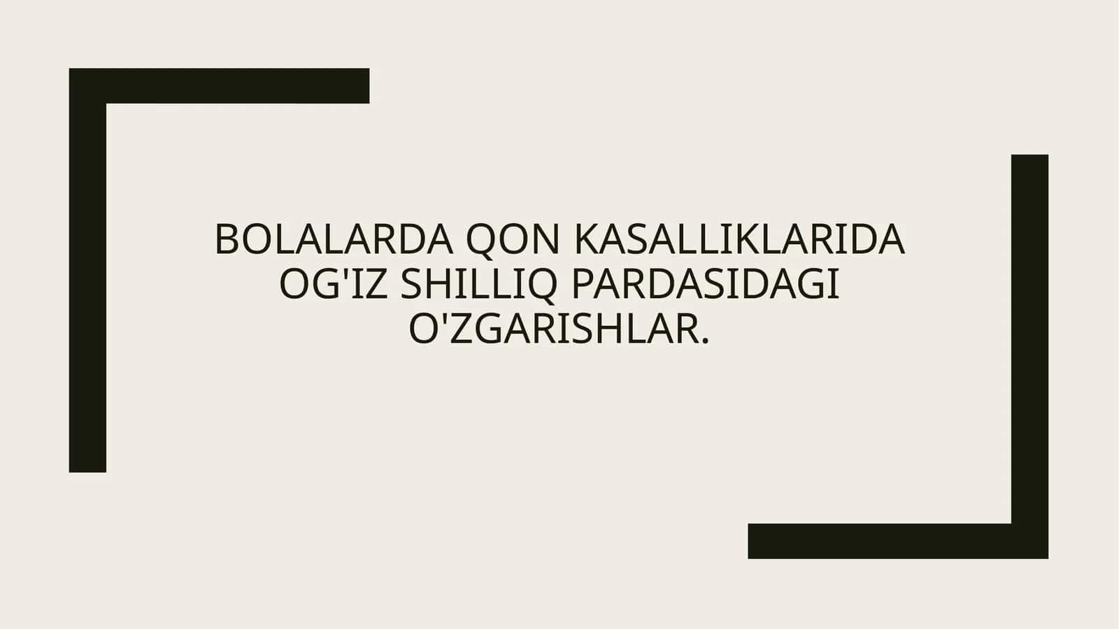 Qon kasalliklari 1