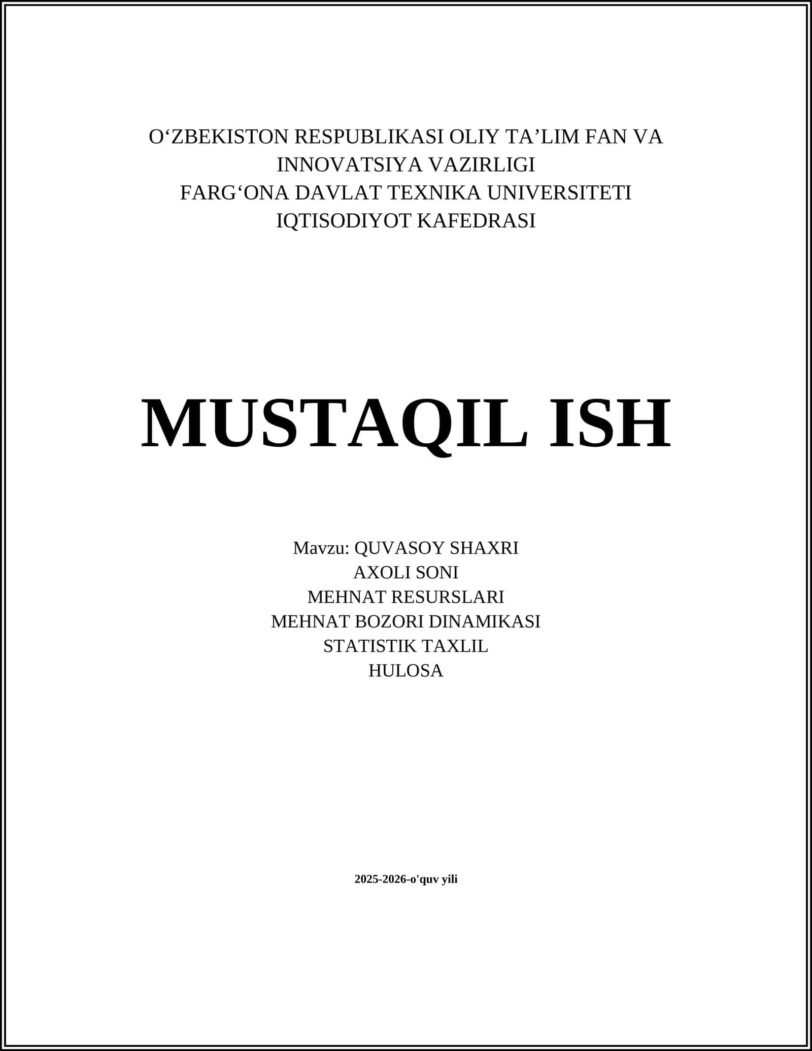 Quvasoy Shahri 1