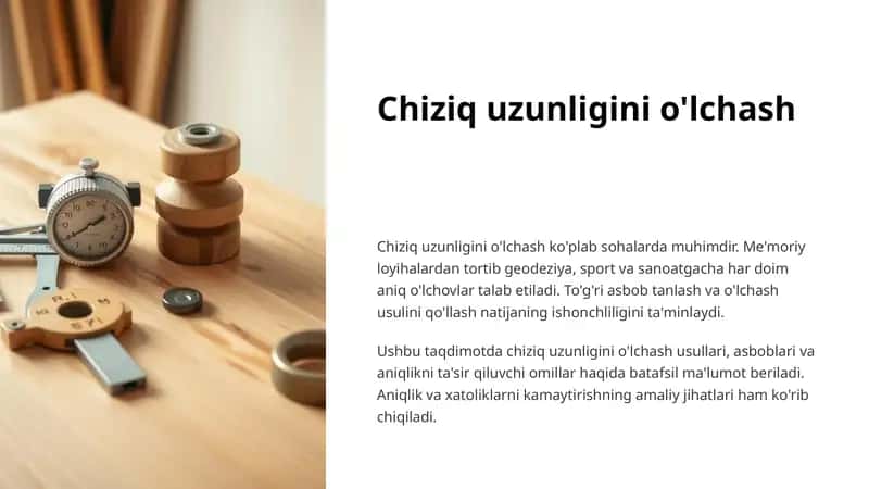 Chiziq uzunligini o'lchash 1