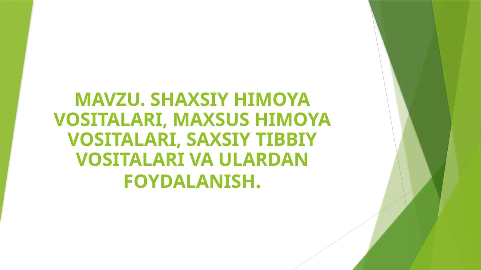 Shахsiy himоya vоsitаlаrining foydаlаnishi 1