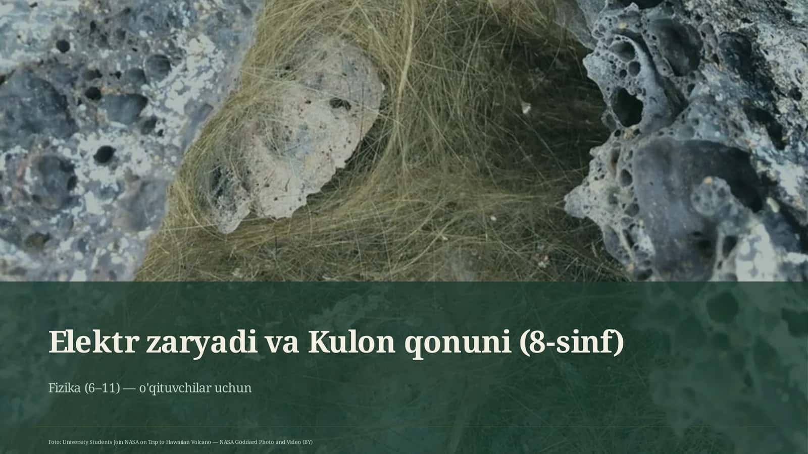 Elektr zaryadi va Kulon qonuni (8-sinf) 1
