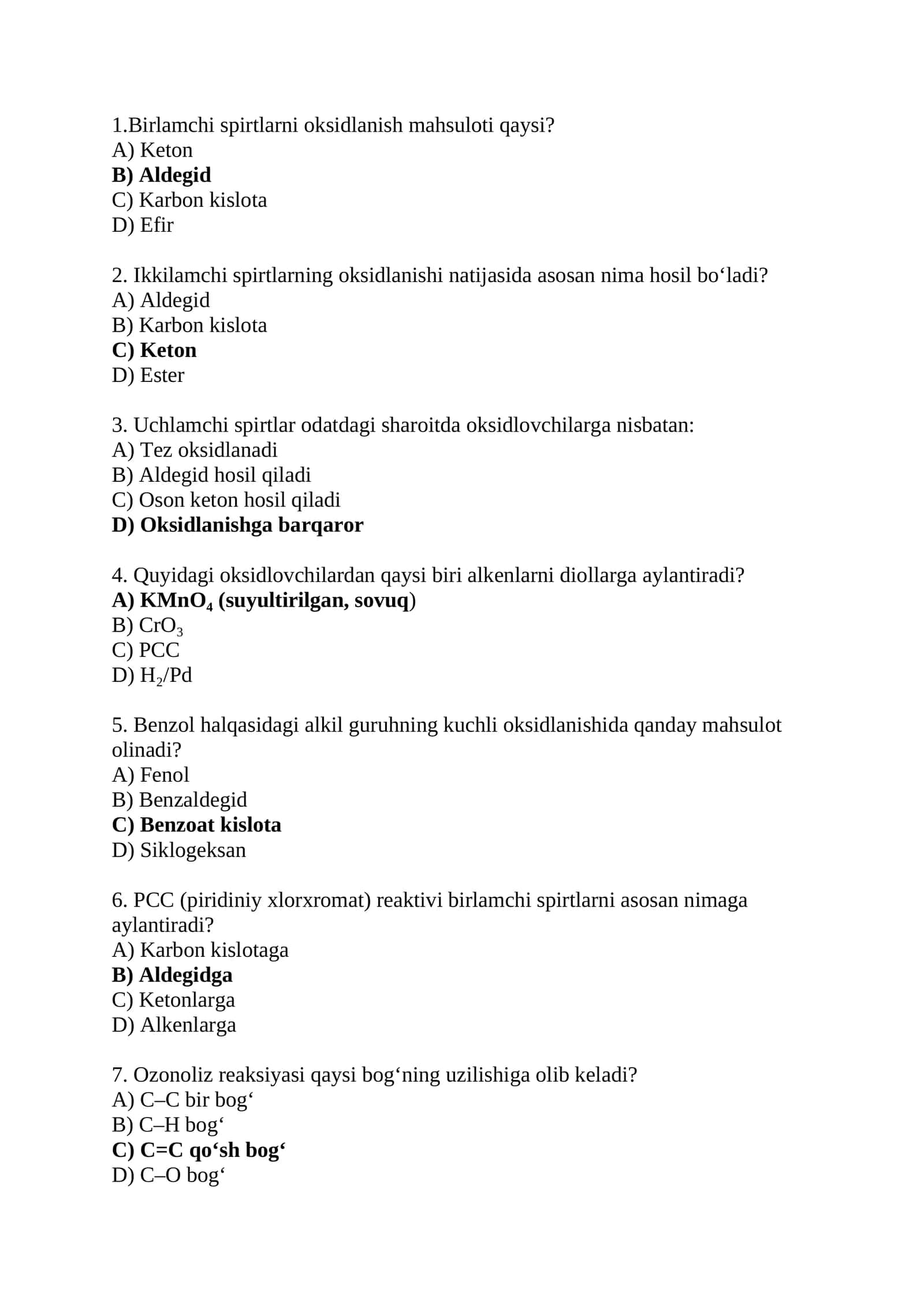 Alkenlarning oksidlanishi 1