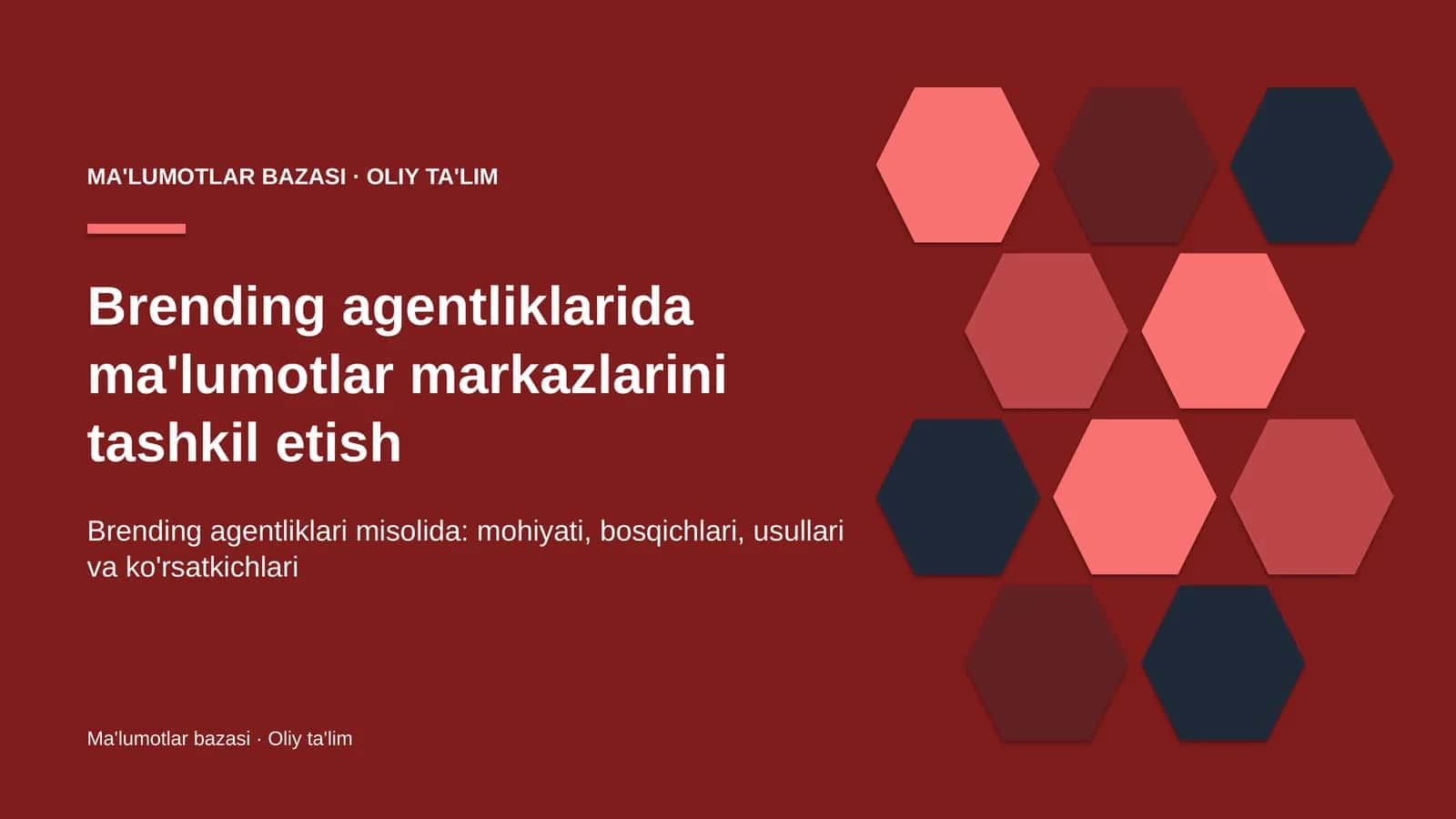 Ma'lumotlar markazlarini tashkil etish: mohiyati 1