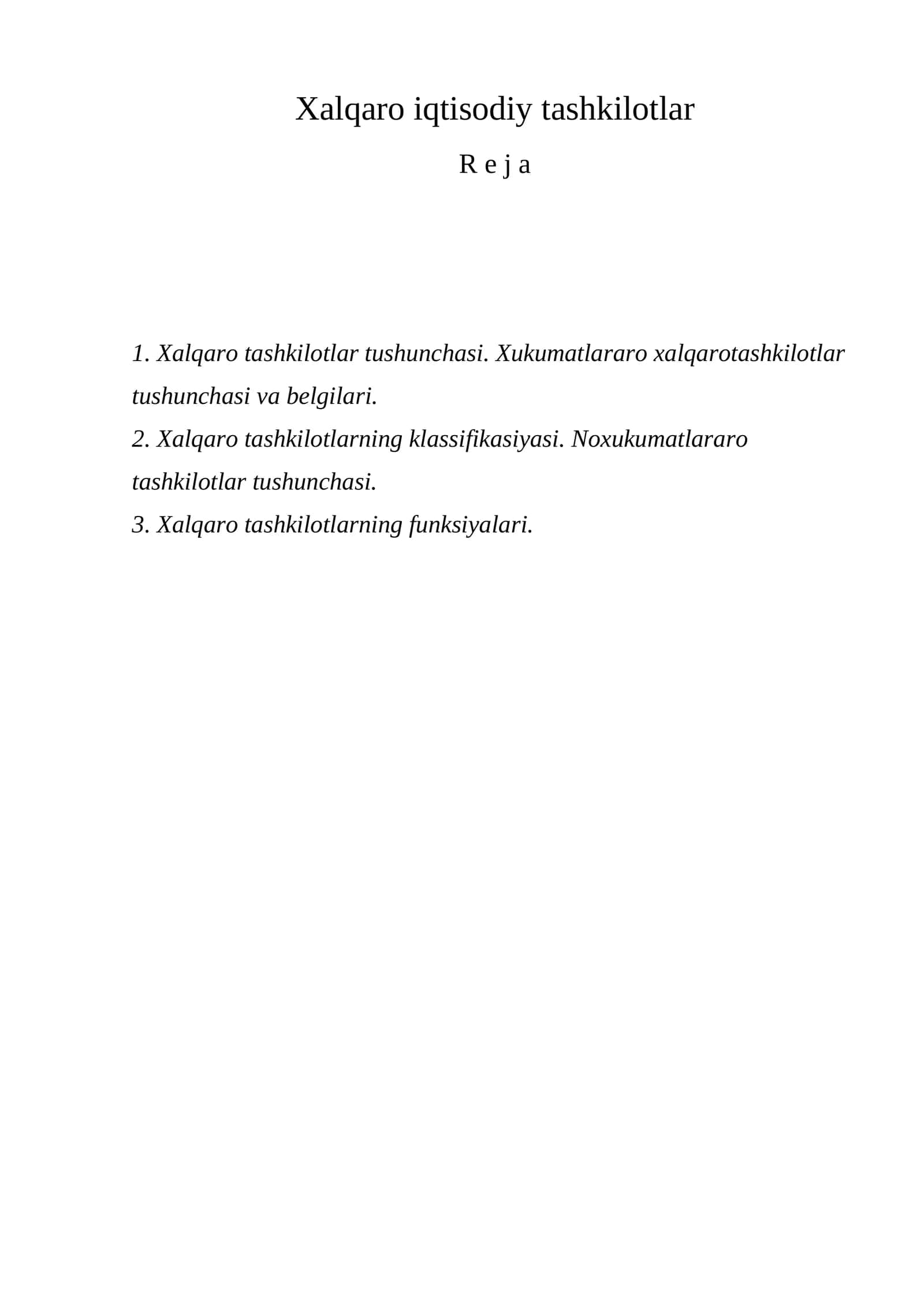 Xalqaro iqtisodiy tashkilotlar 1