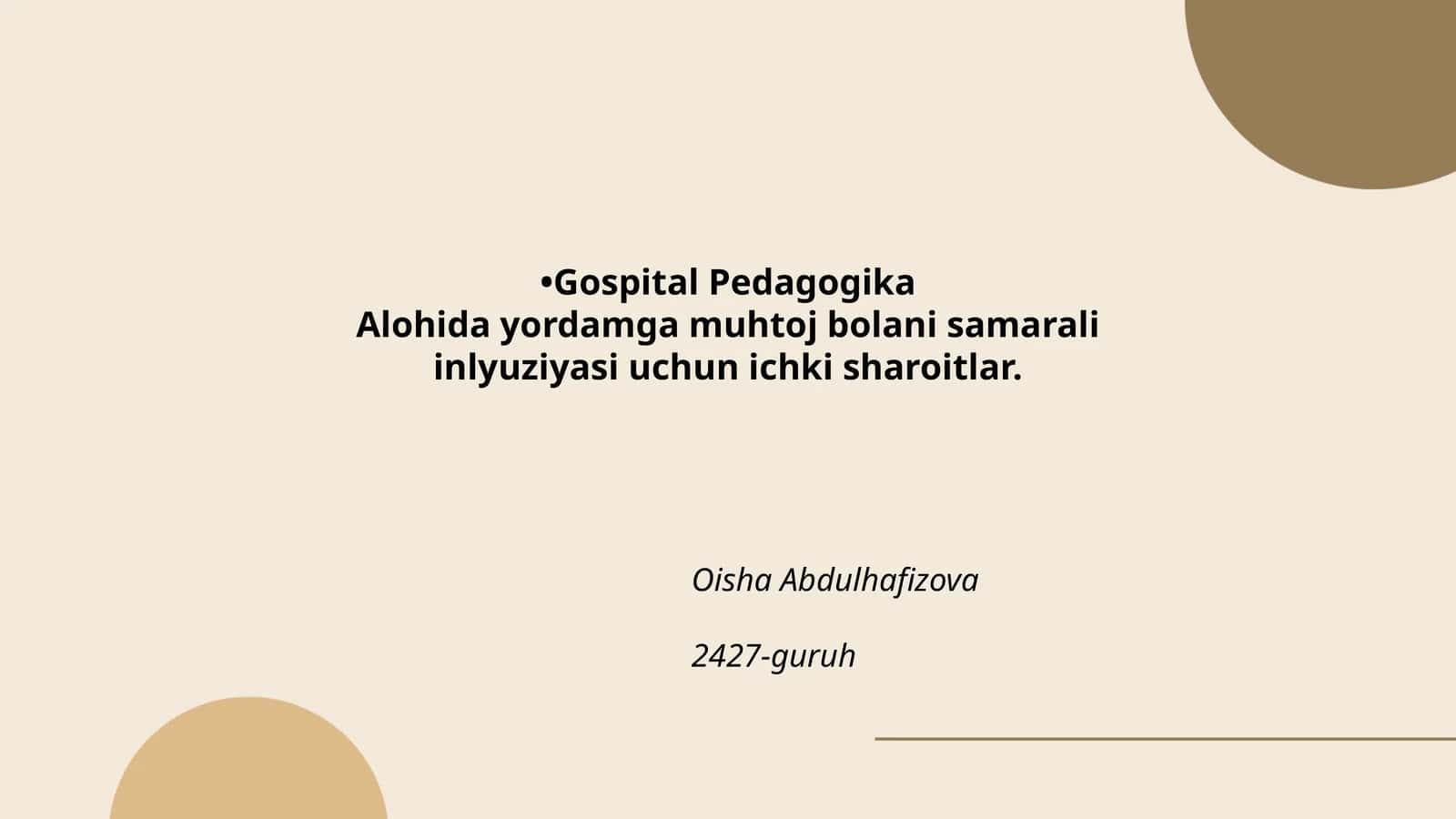 Gospital Pedagogika 1