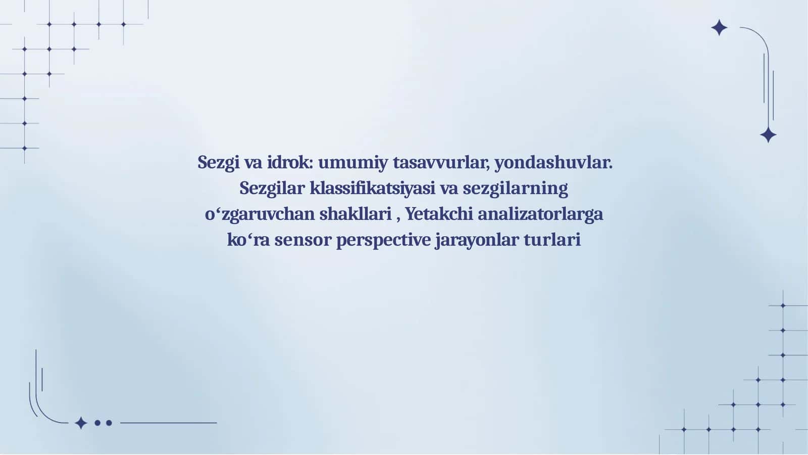 Sezgivaidrok 1