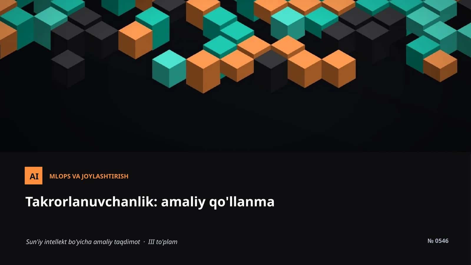 MLOPS VA JOYLASHTIRISH 1