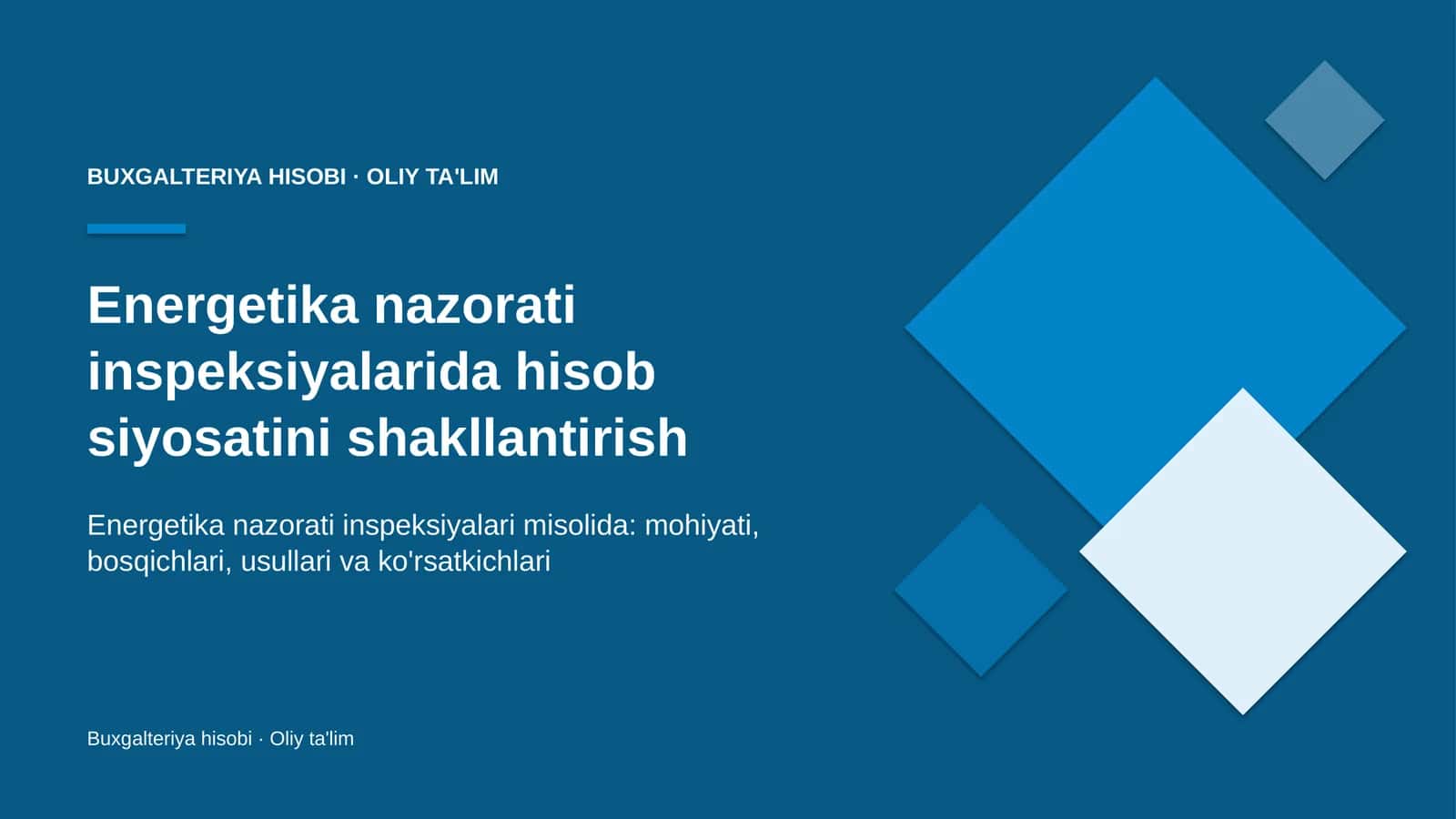 energetika nazorati inspeksiyalarida hisob siyosatini shakllantirish 9417 1