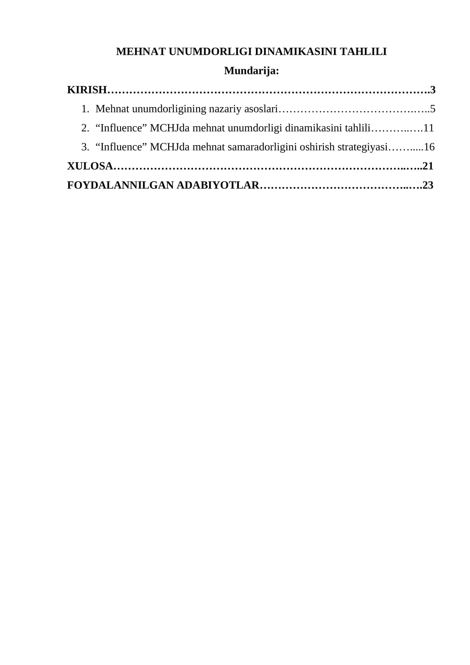 MEHNAT UNUMDORLIGI DINAMIKASINI TAHLILI 1