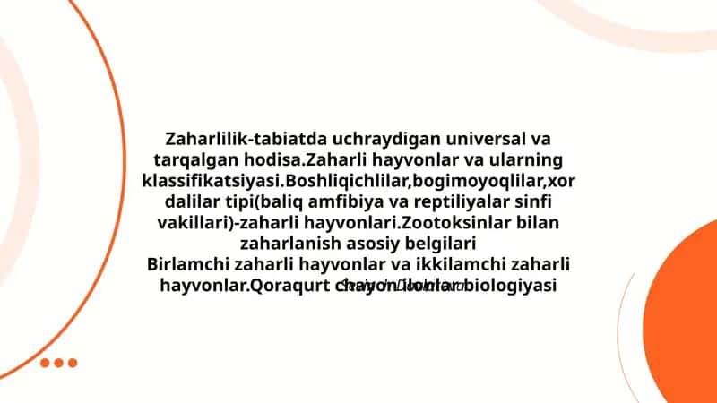 Qoraqurt chayon ilonlar biologiyasi 1