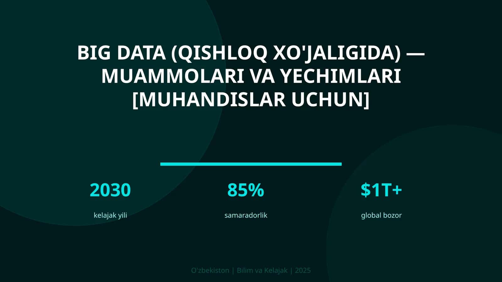 Big Data (qishloq xo'jaligida) — muammolari va yechimlari [muhandislar uchun] 1
