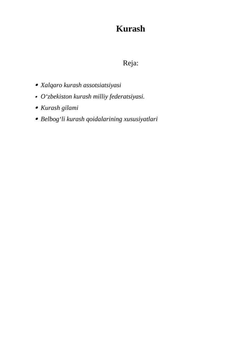 Kurash 1