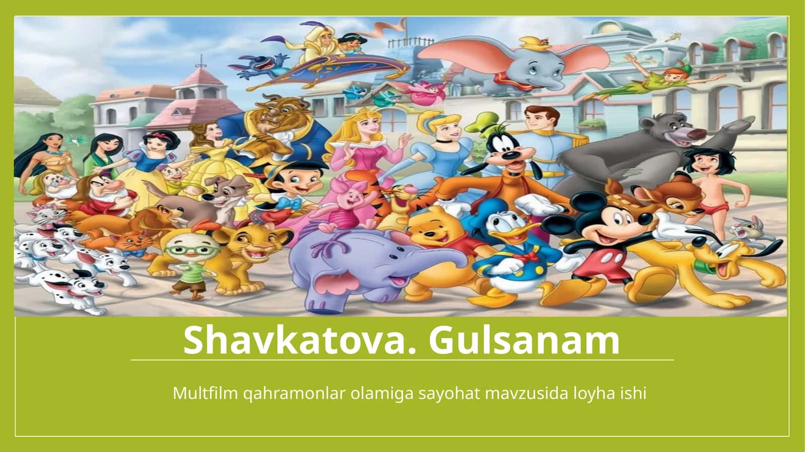 Multfilm qahramonlar olamiga sayohat mavzusi daloyi haishi 1