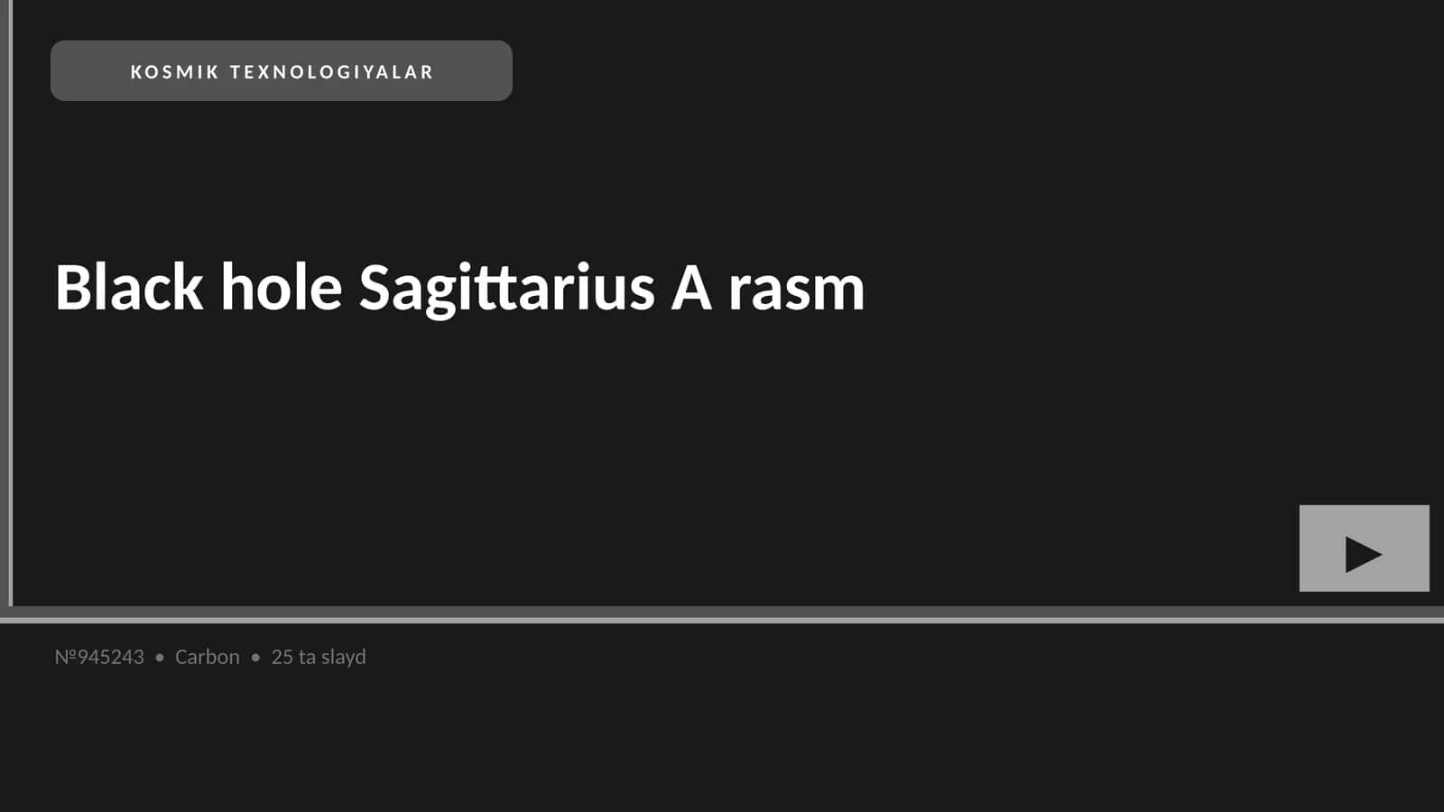 KOSMIK TEXNOLOGIYALAR 1