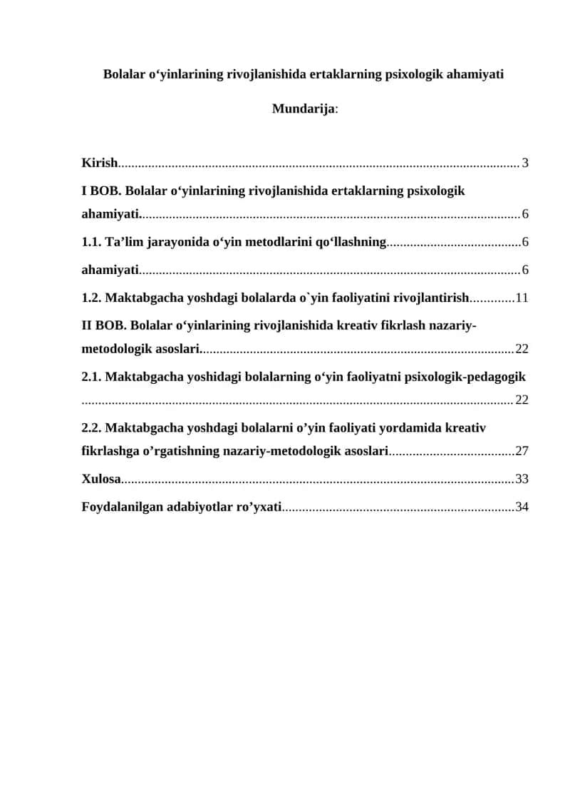 Bolalar o'yinlarining rivojlanishida ertaklarning psixologik ahamiyati 1
