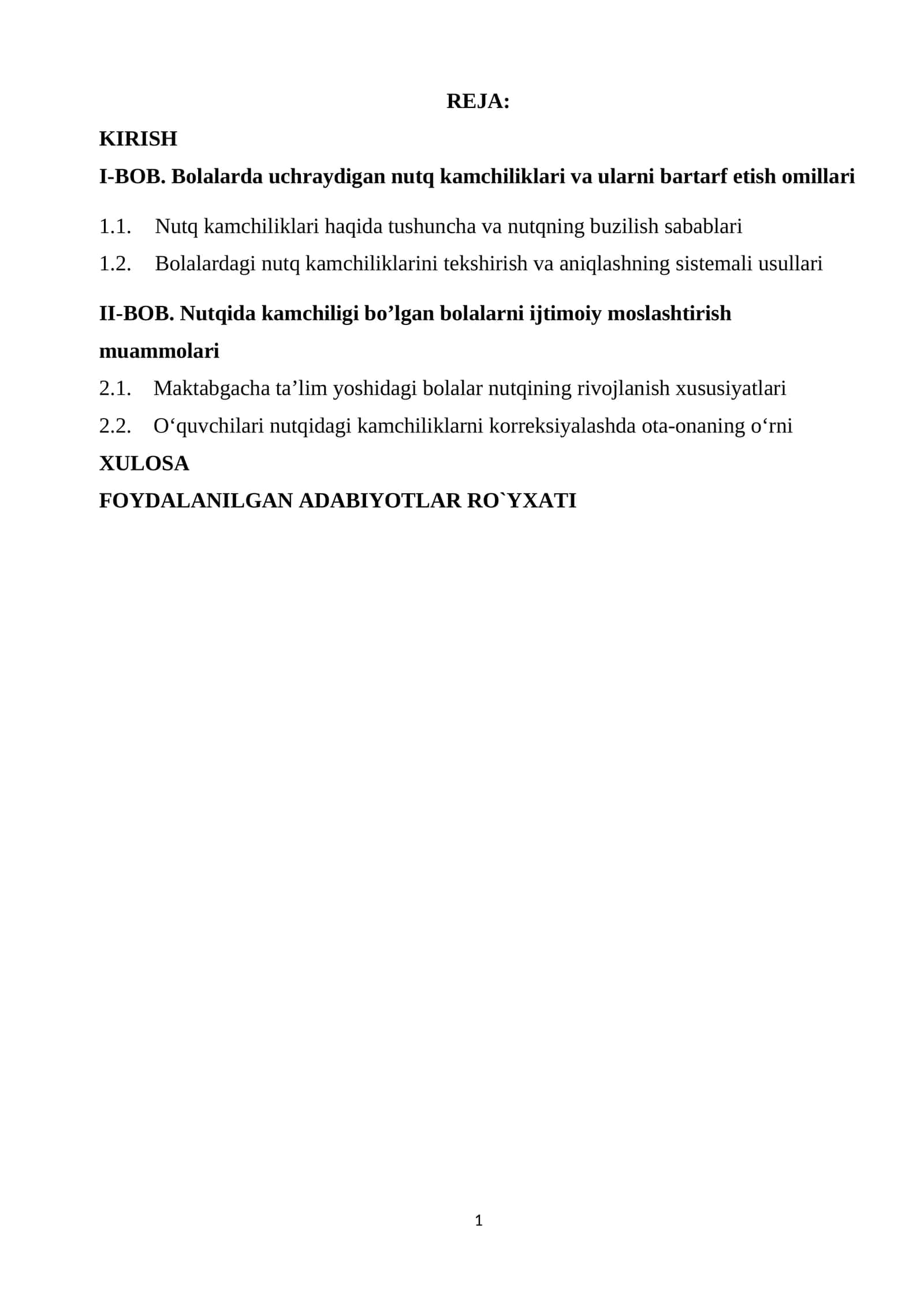 Bolalarda uchraydigan nutq kamchiliklari va ularni bartarf etish omillari 1