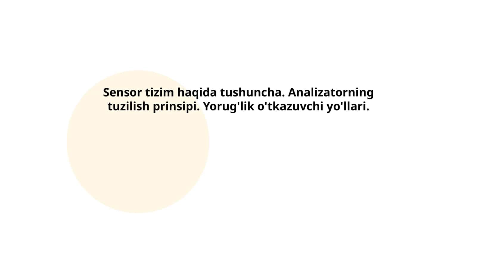 Sensor Tizimlari 1
