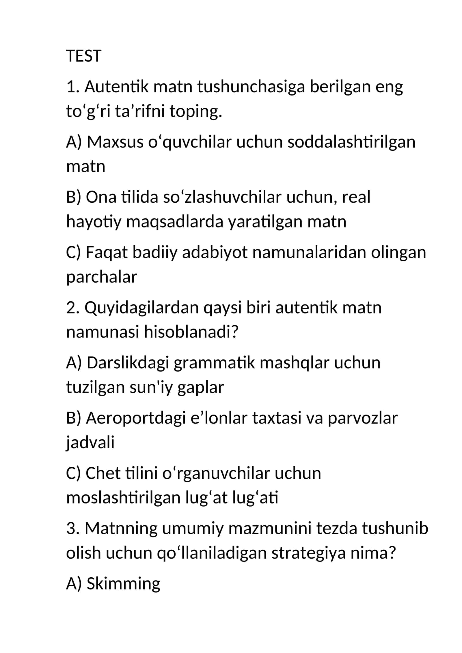 Autentik matnlar 1