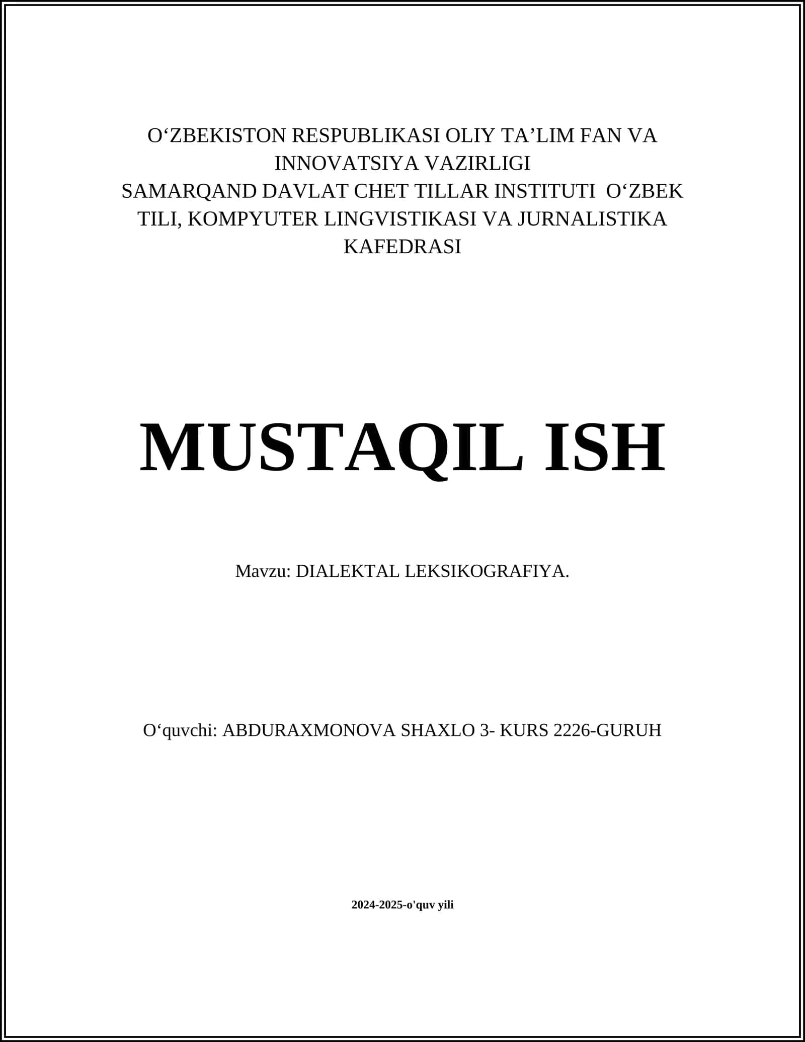 Dialektal leksikografiya 1