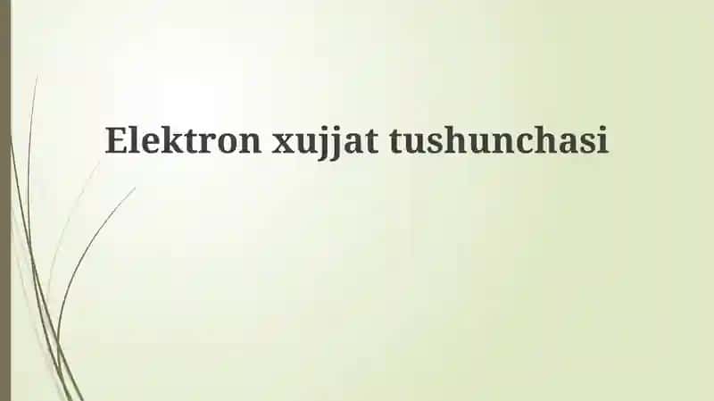 Elektronxujjattushunchasi 1