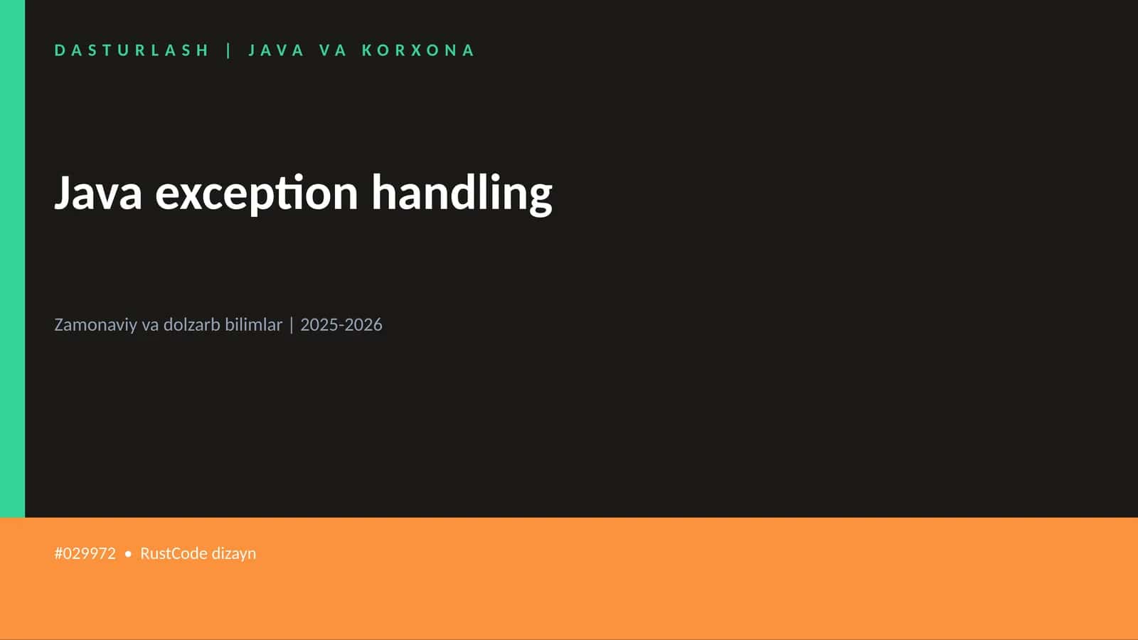 Java exception handling 1