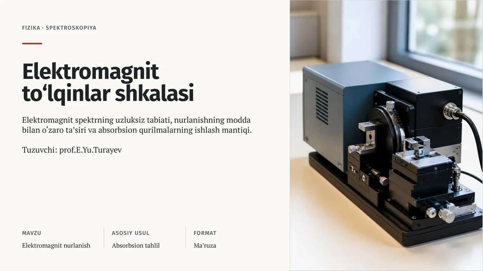 Elektromagnit spektrning uzluksiz tabiati 1