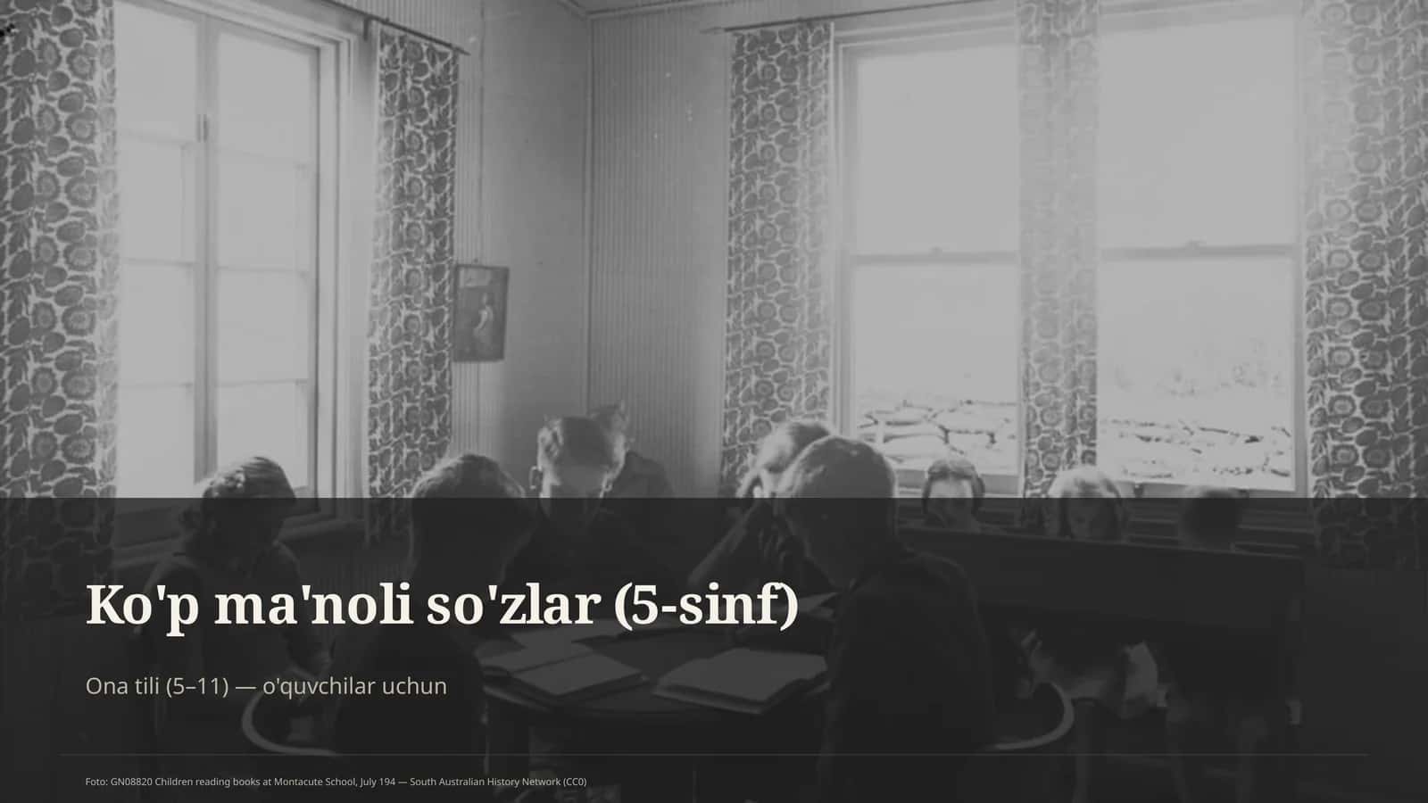 Ko'p ma'noli so'zlar (5-sinf) 1