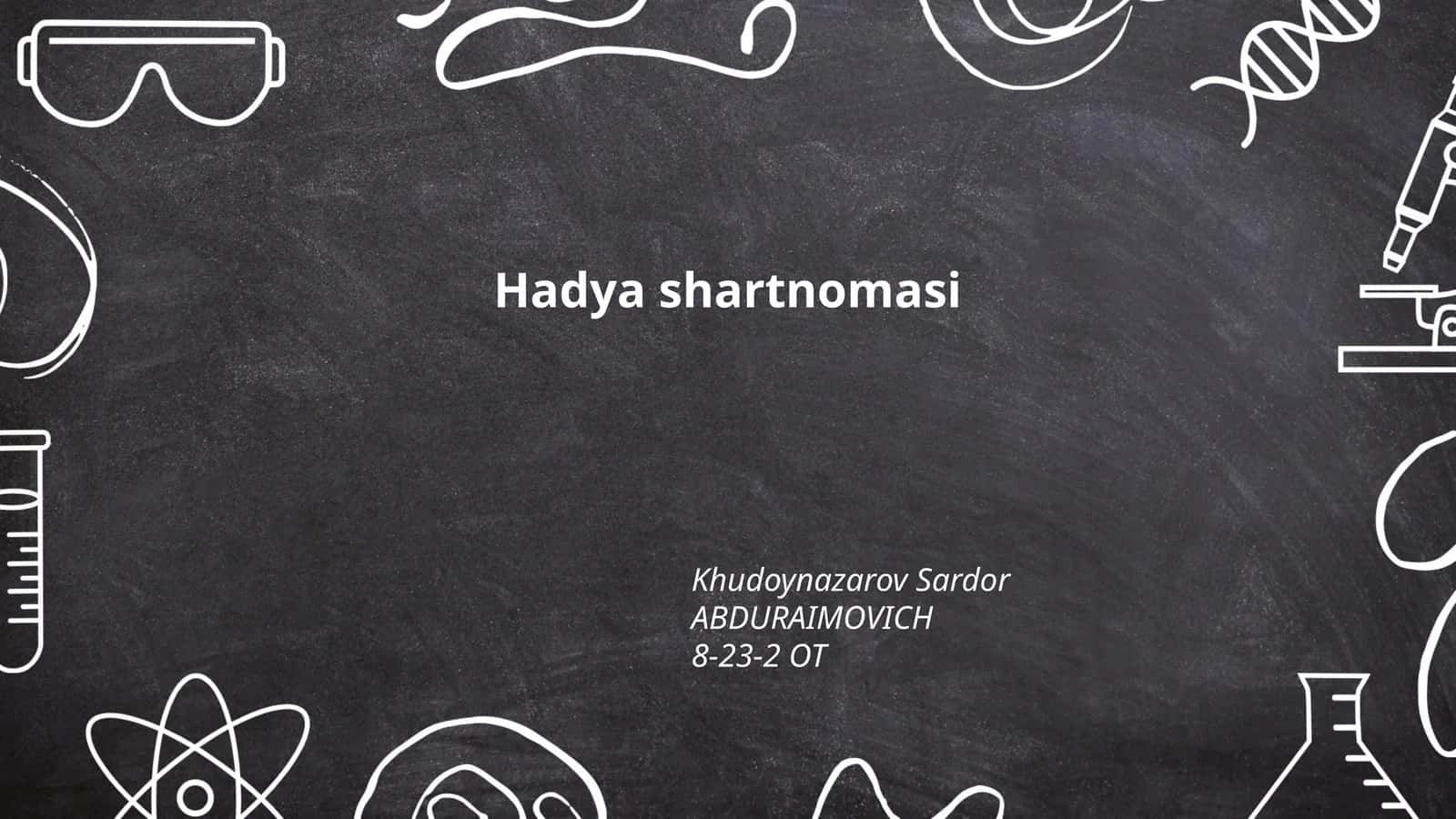 Hadya shartnomasi 1