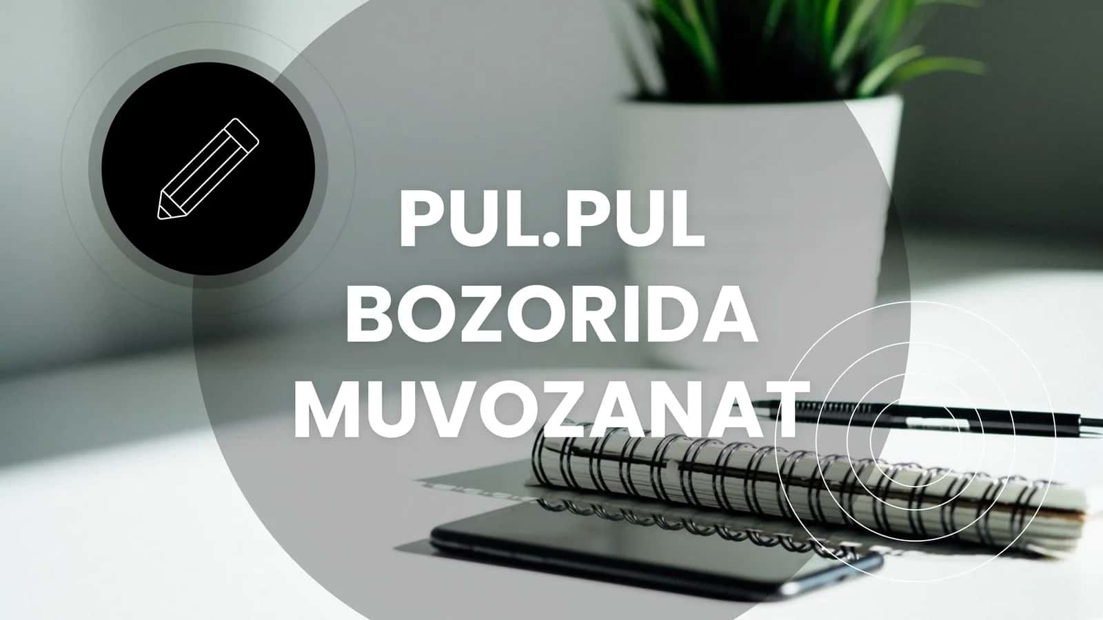 PUL.PUL BOZORIDA MUVOZANAT 1