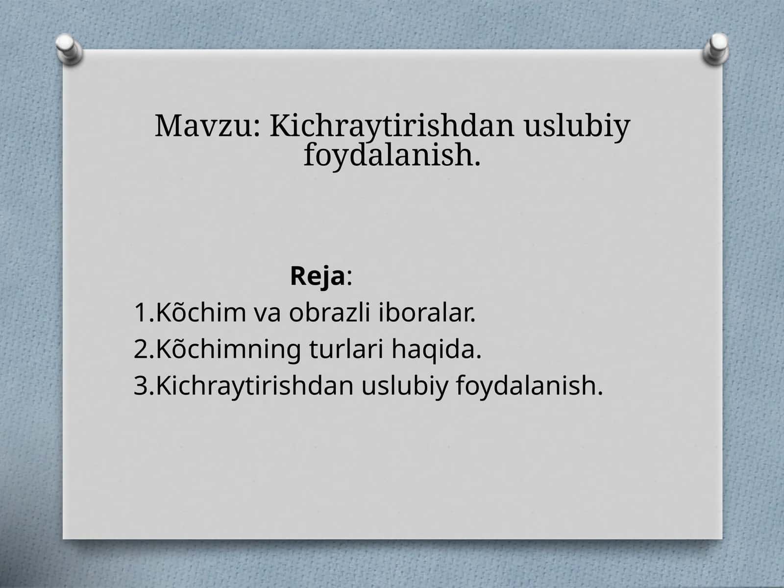 Kichraytirishdan uslubiy foydalanish 1