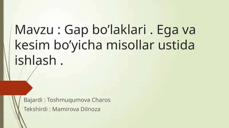 Gap bo’laklari 1