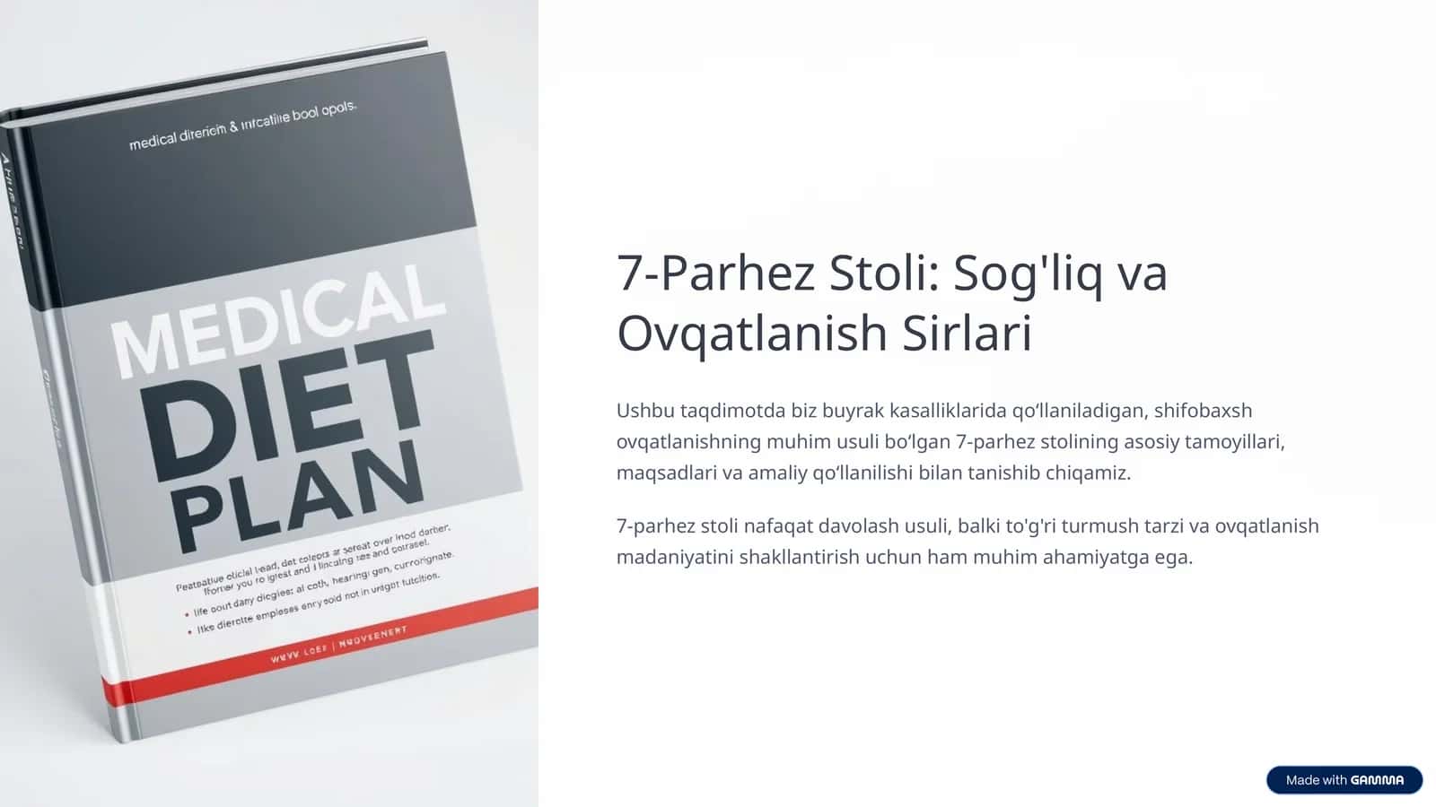 7-Parhez Stoli: Sog'liq va Ovqatlanish Sirlari 1