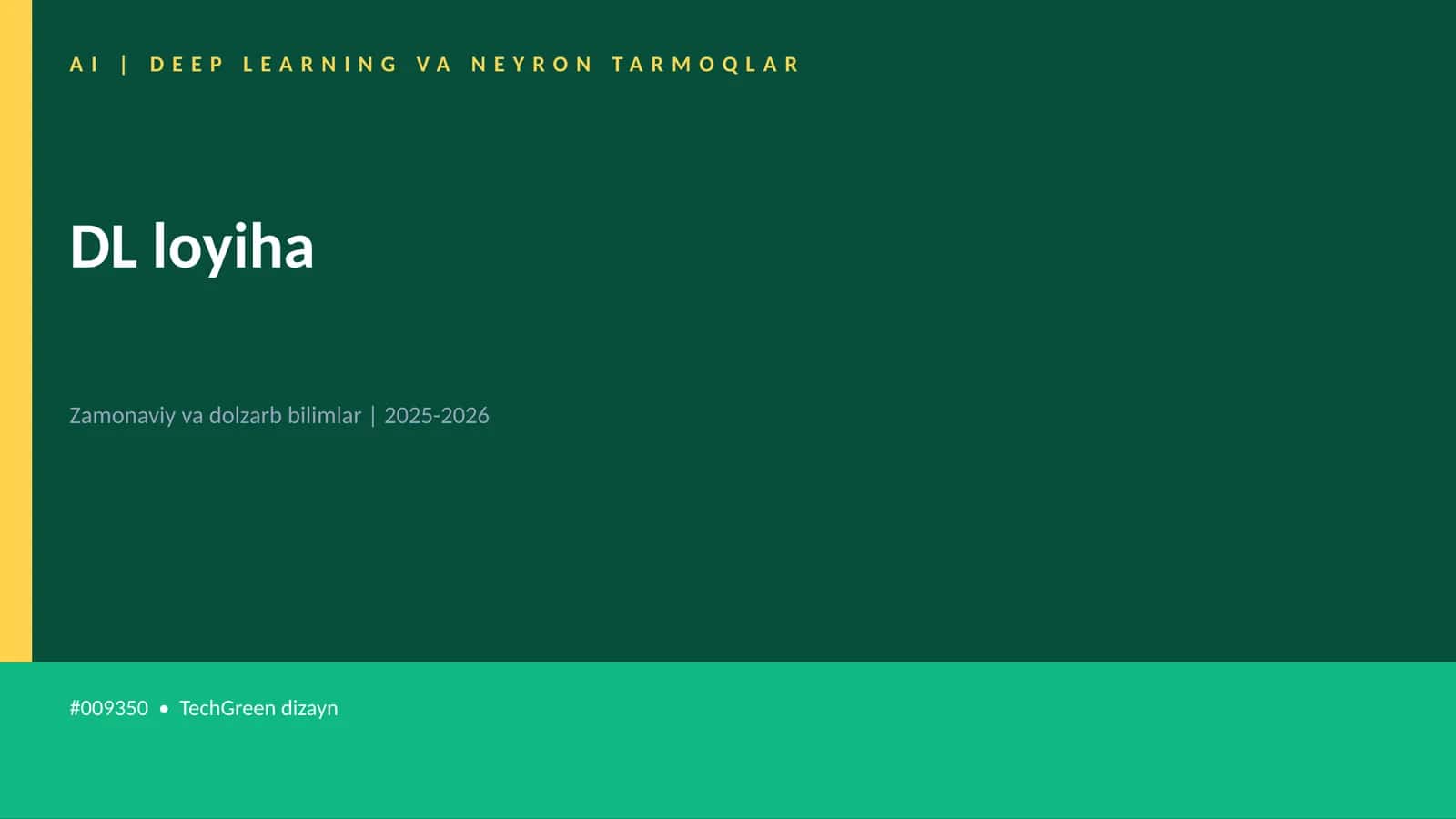 AI | DEEP LEARNING VA NEYRON TARMOQLAR 1