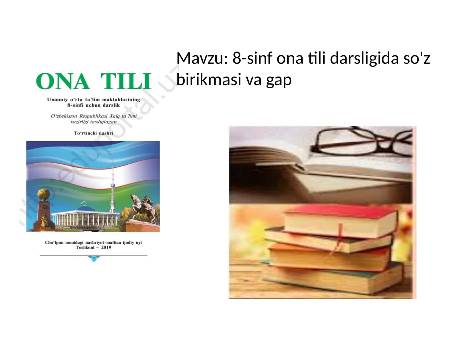 8-sinf ona tili darsligida so'z birikmasi va gap 1