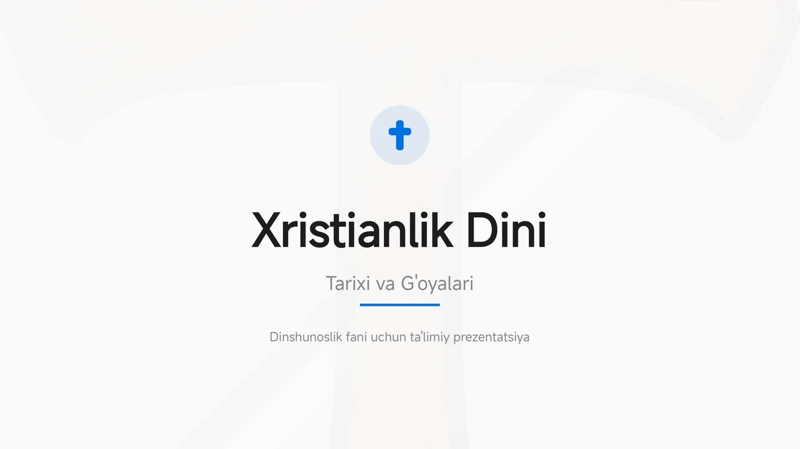 Xristianlik Dini 1